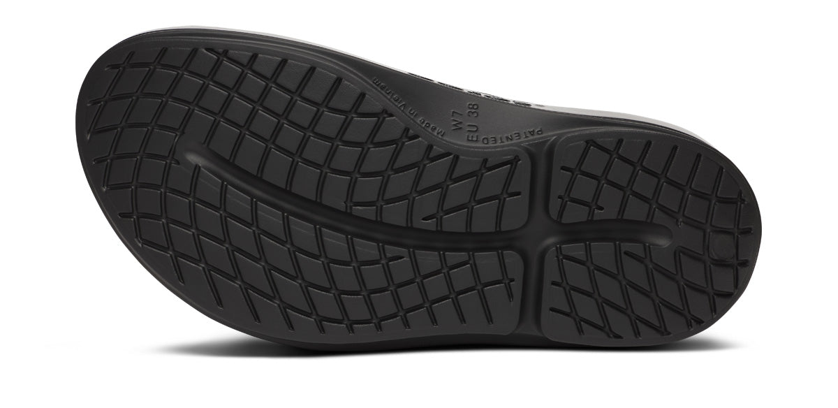Women's OOmega OOahh Stacked Sandal - Black Sparkle - Image 7