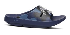 Alternative view of FJ X OOFOS Men's OOahh Sport Slide Sandal - Navy Camo
